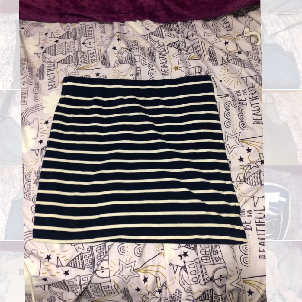 Navy Blue & White “Mini” Skirt